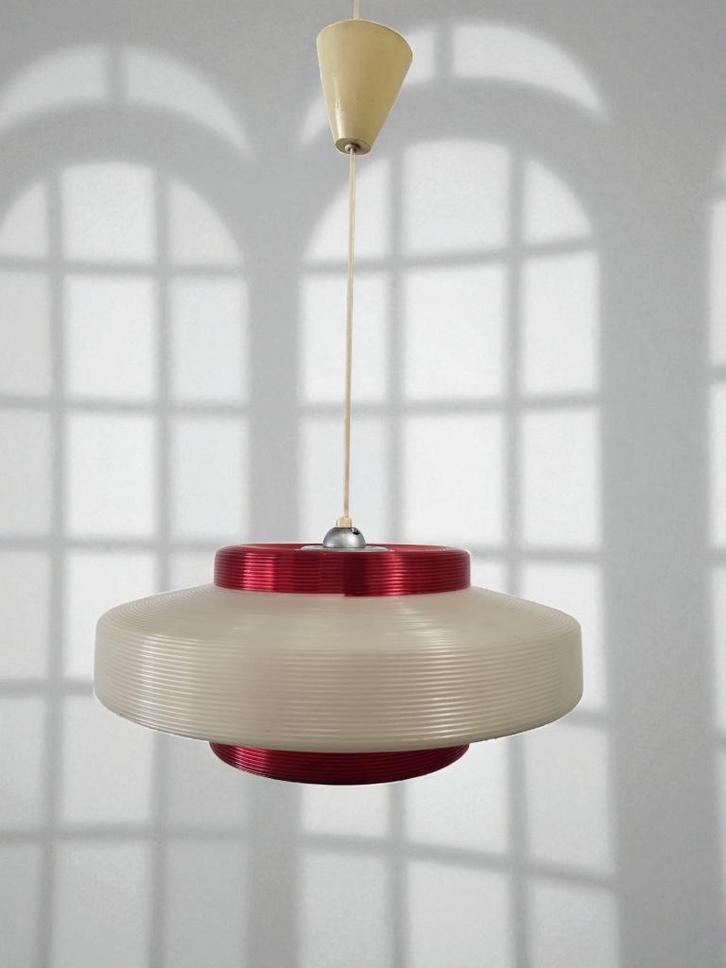 vintage UFO hanglamp / luster in space age stijl ROTAFLEX, Huis en Inrichting, Lampen | Hanglampen, Ophalen of Verzenden