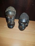 2 Afrikaanse beeldjes, Antiek en Kunst, Kunst | Beelden en Houtsnijwerken, Ophalen of Verzenden