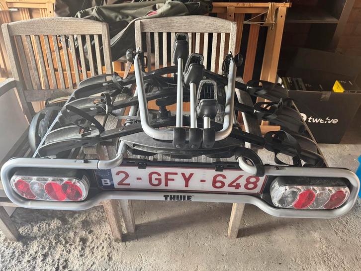 Thule EuroRide 942 - 3 fietsen, Auto diversen, Fietsendragers, Gebruikt, Trekhaakdrager, 3 fietsen of meer, Brede banden, Ophalen