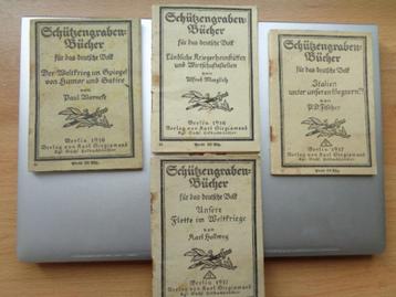 WO 1 , vier x Schuetzengraben boekjes 1916 / 1917 , kompleet