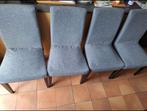 4 grijze ikea stoelen, Maison & Meubles, Quatre, Bois, Enlèvement, Utilisé