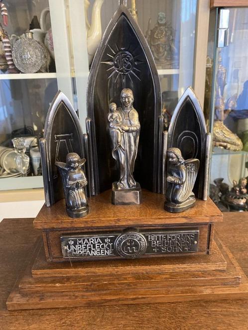 Edele Fr. Welty Augsburg Spieluhr Hausaltar Metall, Antiek en Kunst, Antiek | Religieuze voorwerpen, Ophalen of Verzenden