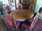 Uitschuifbare jachttafel met 6 stoelen, Antiek en Kunst, Antiek | Meubels | Tafels, Ophalen