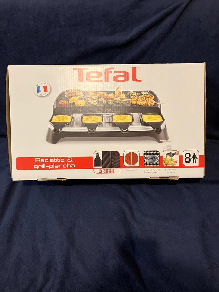 Raclette Grill Plancha / 8 personnes Tefal / Nouveau Cadeau, Electroménager, Plaques de gril, Neuf, Gril de table, Lave-vaisselle