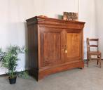 Grand buffet ancien Louis Philippe en chêne noir L 160 H 136, Avec tablette(s), 150 à 200 cm, Enlèvement, Utilisé