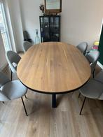 Ovale eiken eettafel, Huis en Inrichting, Tafels | Eettafels, Ophalen, 100 tot 150 cm, Eikenhout, 200 cm of meer
