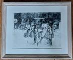 Averhals Georges - ets - "Theater" get/Nr/kader, Antiek en Kunst, Kunst | Etsen en Gravures, Ophalen of Verzenden