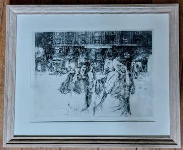 Averhals Georges - ets - "Theater" get/Nr/kader beschikbaar voor biedingen
