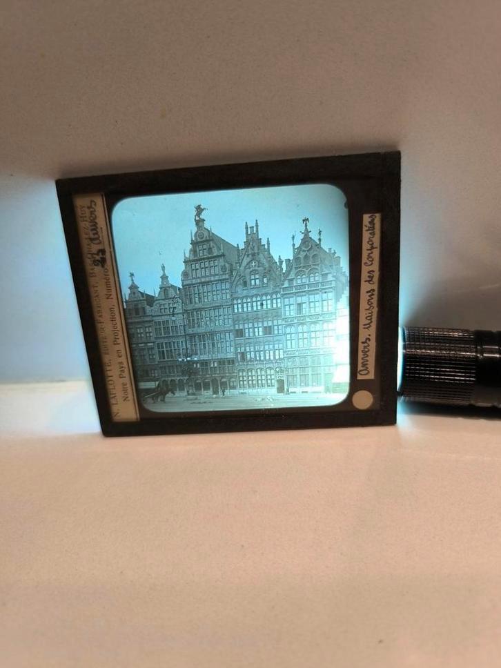 Zeldzaam lantaarn plaatje, eind 1800-begin 1900, Antiek en Kunst, Curiosa en Brocante, Ophalen of Verzenden