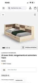 Lit neuf avec tiroir idéal pour petit espace (colori noir), Maison & Meubles, Chambre à coucher | Lits, Neuf, 90 cm, Voir photo