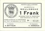 Belgique - Commune de Meulebeke - Kasbon 1 Franc - 1940, Timbres & Monnaies, Billets de banque | Belgique, Enlèvement ou Envoi