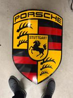 Prachtig origineel Porsche-logo van 1 m bij 50 cm, Verzamelen, Ophalen, Zo goed als nieuw, Reclamebord