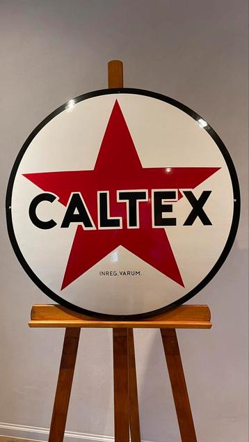 Assiette en émail Caltex., Enlèvement, Neuf, Panneau publicitaire