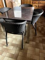 keukentafel + 4 stoelen, Ophalen, Zo goed als nieuw