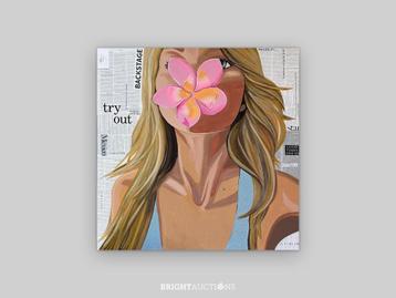 Becoming Her – 90 x 90 x 4 cm beschikbaar voor biedingen