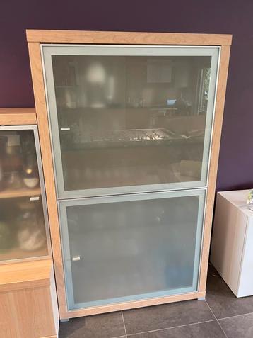 Barkast licht beukenfineer mat glas 100 x 41 x 169 beschikbaar voor biedingen