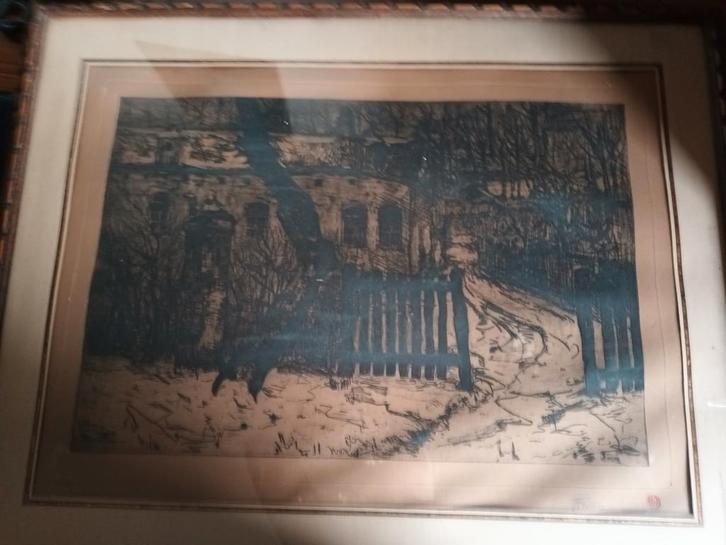 Auderghem (Bruxelles) : Monastère rouge - Jehan Frison, Antiquités & Art, Art | Peinture | Classique, Enlèvement