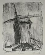 Vic Dooms (1912-1994): Molen Latem (38 x 46 cm), Antiek en Kunst, Ophalen of Verzenden