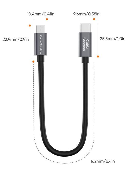 CableCreation For E-Bike Micro USB A naar USB-C, Telecommunicatie, Mobiele telefoons | Toebehoren en Onderdelen, Zo goed als nieuw