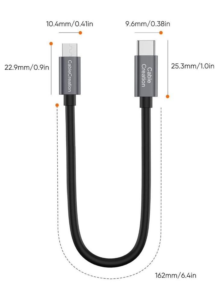 CableCreation For E-Bike Micro USB A naar USB-C, Telecommunicatie, Mobiele telefoons | Toebehoren en Onderdelen, Zo goed als nieuw