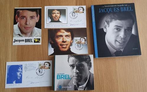 Jacques Brel-pakket: 1 gesign. foto + 3 CD's +1 boek +3x FDC, Boeken, Overige Boeken, Nieuw, Ophalen of Verzenden