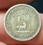 25 Centimo 1954 Venezuela, Postzegels en Munten, Penningen en Medailles, Ophalen of Verzenden, Zilver