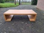 Eiken fineer salontafel in leuke vorm / tafel, Gebruikt, 100 tot 150 cm, Ophalen of Verzenden, Rechthoekig