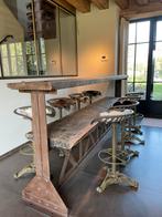 Barmeubel in hout en metaal, Ophalen, Zo goed als nieuw