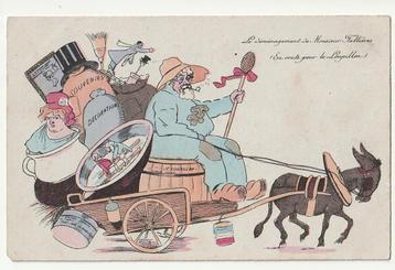 Le Déménagement de M. Fallières- satirique -charrette à âne beschikbaar voor biedingen