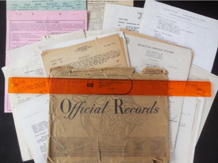 U.S.A. - Official Records - O'Leary William, Platoon Sergean, Verzamelen, Militaria | Algemeen, Ophalen of Verzenden