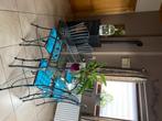 Een smeedijzeren tafel en 5 stoelen, Ophalen, Overige materialen, Fer forgé, Zo goed als nieuw