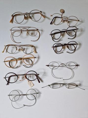 Antieke brillen 1900-1950. Divers optiekmateriaal