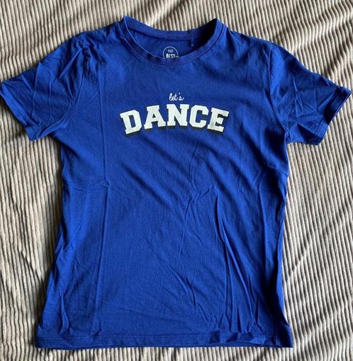 Blauwe t-shirt meisjes JBC maat 152, Kinderen en Baby's, Kinderkleding | Maat 152, Zo goed als nieuw, Meisje, Shirt of Longsleeve