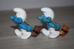 Hamer smurf 2 x verschil , schleich en bully , 1978, Ophalen of Verzenden, Zo goed als nieuw, Overige Smurfen, Poppetje, Figuurtje of Knuffel