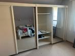 Twee spiegelkasten, dubbelbed met Auping lattenbodem., Huis en Inrichting, Ophalen, Zo goed als nieuw