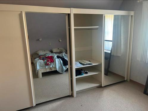 Twee spiegelkasten, dubbelbed met Auping lattenbodem., Huis en Inrichting, Kasten | Kleerkasten, Zo goed als nieuw, Ophalen