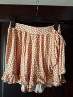 CoCo Bella Oranje Bloemen Broekrok - Wikkelmodel met Volant, Maat 38/40 (M), Coco Bella, Kort, Oranje