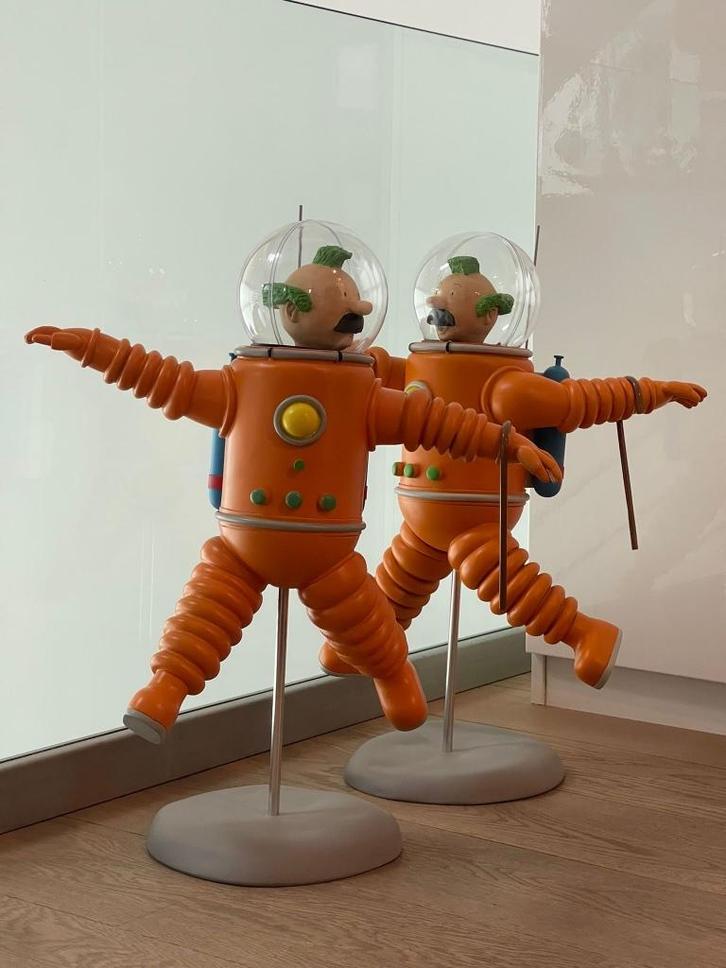 Kuifje Astronauten Janssens Leblon Emett Pigeon Fariboles, Verzamelen, Stripfiguren, Zo goed als nieuw, Beeldje of Figuurtje, Kuifje