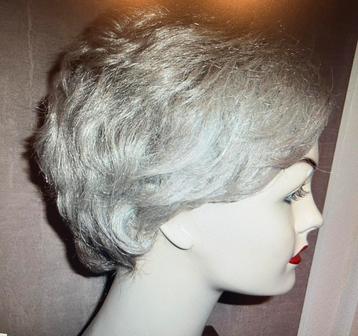pruik echt haar,getrentst en verstevigd blond zoals foto 3, Enlèvement, Comme neuf, Perruque ou Extension de cheveux