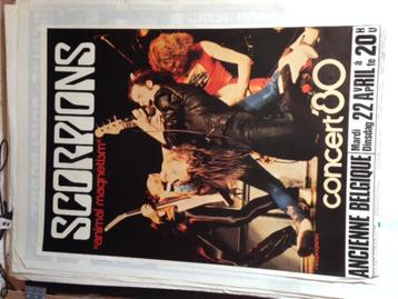Les SCORPIONS 1980, Enlèvement, Comme neuf, Affiche, Œuvre d'art ou Peinture