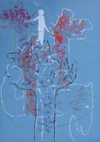 ANDRE GOEZU / FIGURATIE / KLEURLITHO / 69x55cm / KADER, Antiek en Kunst, Ophalen of Verzenden