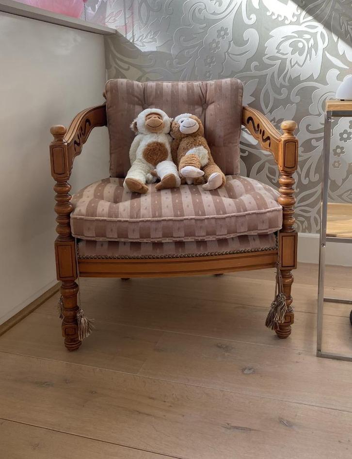 Giorgetti Mensa vintage original, Huis en Inrichting, Fauteuils, Gebruikt, Hout, Stof, 50 tot 75 cm, Minder dan 75 cm, Ophalen