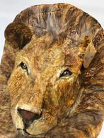 Uniek stuk! Leeuwenkop van papier maché, Enlèvement ou Envoi