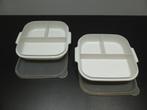 Brooddoos, lunchbox (2 stuks), Comme neuf, Boîte, Enlèvement ou Envoi, Blanc