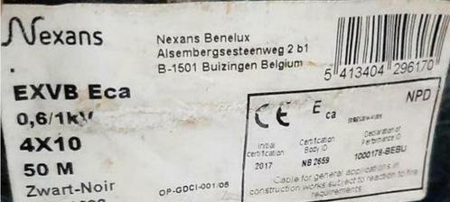 EXVB 4X10 CARRE NEXANS 4 geleiders bruin,blauw,grijs,zwart, Doe-het-zelf en Bouw, Elektriciteit en Kabels, Nieuw, Kabel of Snoer