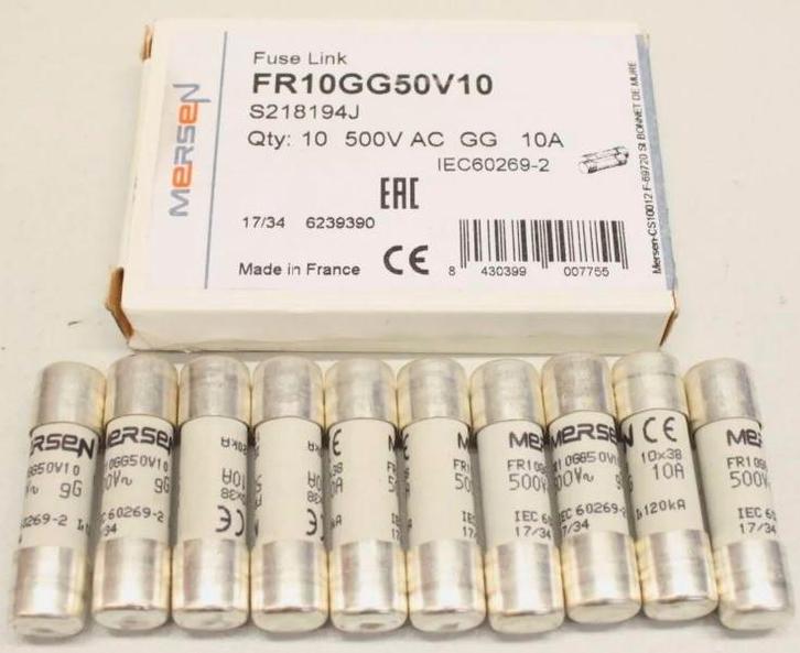 Fusible cylindrique gG 10X38 500VAC 6A – 10A – 16A, Bricolage & Construction, Électricité & Câbles, Neuf, Autres types, Enlèvement ou Envoi