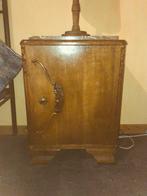 Table de chevet Art Déco avec marbre rouge, 45 à 65 cm, Comme neuf, Enlèvement, 55 à 70 cm