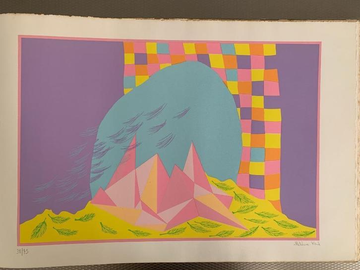 Hélène Keil - zeefdruk, Antiek en Kunst, Kunst | Litho's en Zeefdrukken, Ophalen of Verzenden