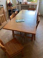 Table et 6 chaises salle à manger en pin, Classique, Utilisé, 4 à 6 chaises