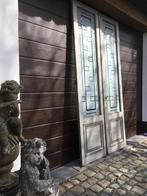 Hoge Brocante dubbele ensuite deuren !, Doe-het-zelf en Bouw, Deuren en Vliegenramen, Ophalen, Zo goed als nieuw, Glas